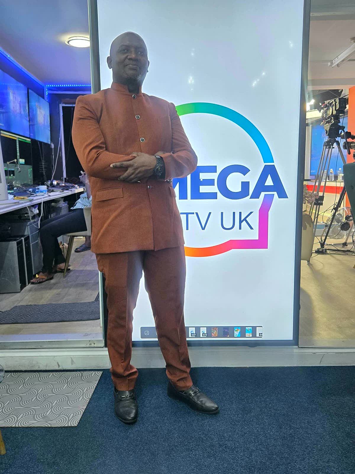 Apostle Lambert at the Omega TV UK studio
